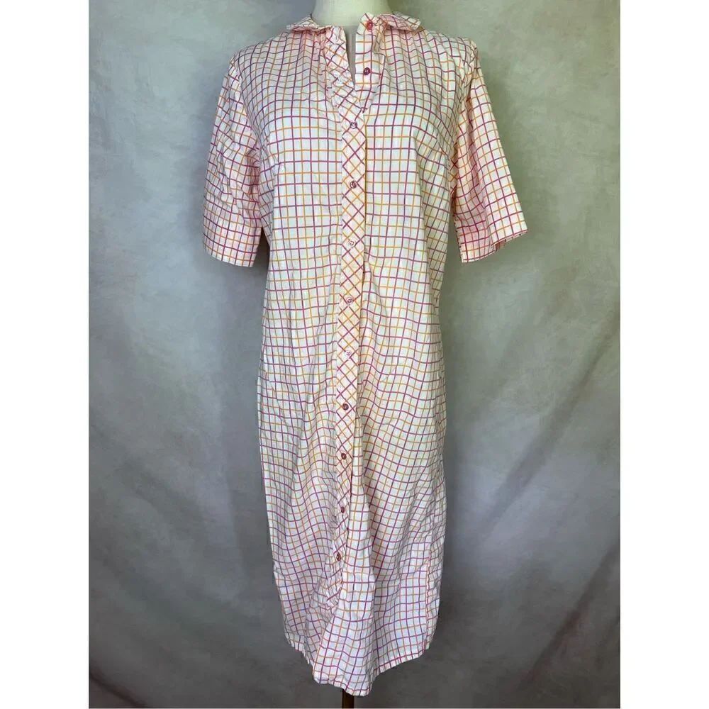 Vintage Shirt Dress Plaid